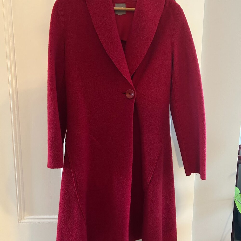 J.Jill Boiled Wool Wrap Coat